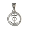 medalik ze srebra 925 i z cyrkoniami symbol wiary nadziei i dobroczynnosci