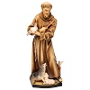 Święty Franciszek z Asyżu ze zwierzętami drewno Valgardena 