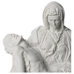 Figura Pieta Michała Anioła marmur syntetyczny biały 40 cm 150x150