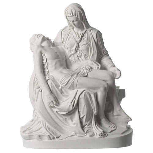 Figura Pieta Michała Anioła marmur syntetyczny biały 40 cm 