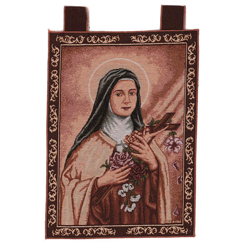 Gobelin Święta Teresa z Lisieux rama uszy 55x40 cm