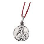 Medalik Święta Teresa od Dzieciątka Jezus srebro 925 rodowane 10 mm 2