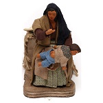 Mama dająca klapsa dziecku, ruchoma figurka, szopka neapolitańska 12 cm 150x150
