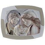 Obrazek Święta Rodzina srebro i drewno wyprofilowane 150x150
