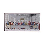 Obraz Ostatnia Wieczerza bilaminat kolorowy tył z prestiżowego drewna 7,5x15 cm 150x150