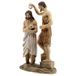 Figurki scena chrzest Jezusa przez Jana Chrzciciela 9 cm
