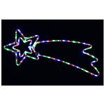 Spadająca gwiazda z rurką świetlną LED, wielokolorowa, 30×80 cm – 150×150 cm