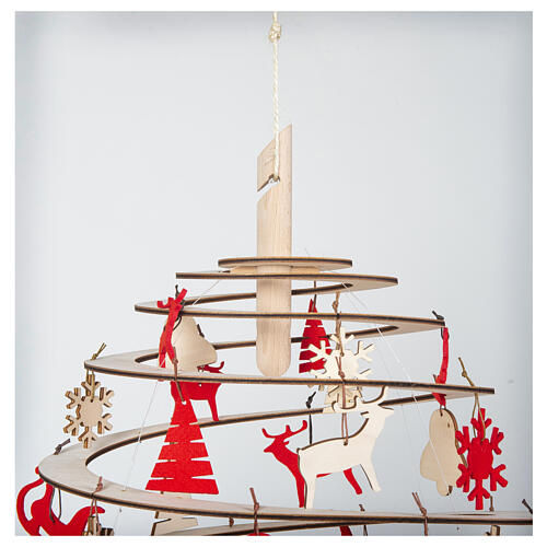 Wieszak do choinki SPIRA Large drewno